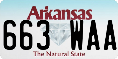 AR license plate 663WAA