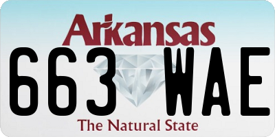 AR license plate 663WAE