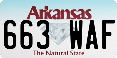 AR license plate 663WAF