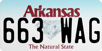AR license plate 663WAG