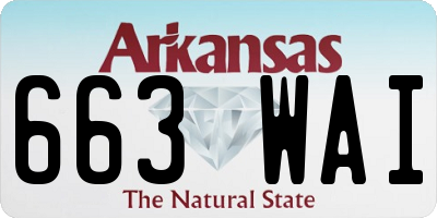 AR license plate 663WAI