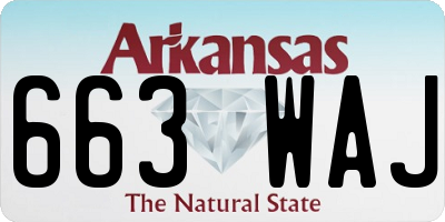 AR license plate 663WAJ