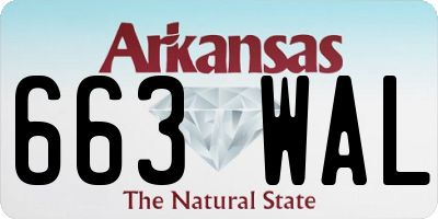 AR license plate 663WAL