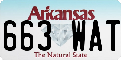 AR license plate 663WAT