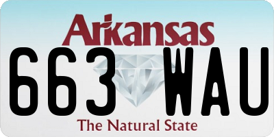 AR license plate 663WAU
