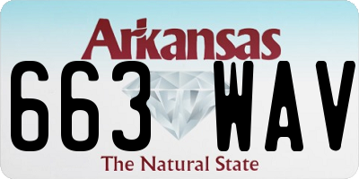AR license plate 663WAV