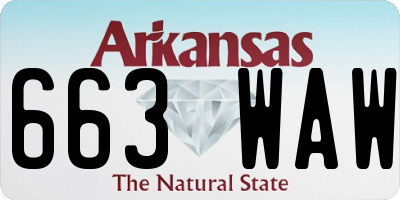 AR license plate 663WAW