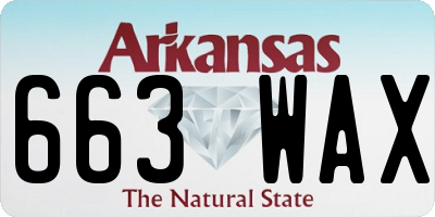 AR license plate 663WAX