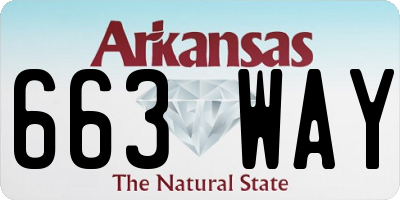 AR license plate 663WAY
