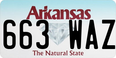 AR license plate 663WAZ