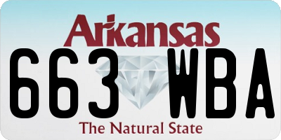 AR license plate 663WBA
