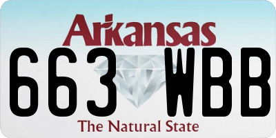 AR license plate 663WBB