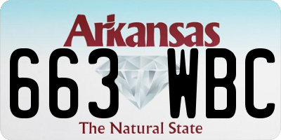 AR license plate 663WBC