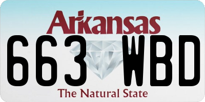 AR license plate 663WBD