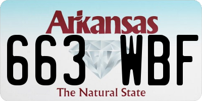 AR license plate 663WBF