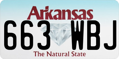 AR license plate 663WBJ