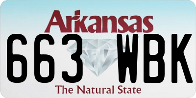AR license plate 663WBK