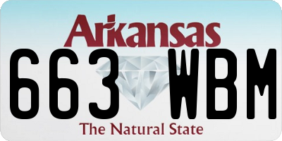AR license plate 663WBM