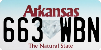 AR license plate 663WBN