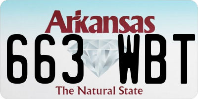 AR license plate 663WBT