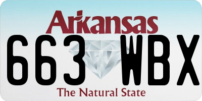 AR license plate 663WBX