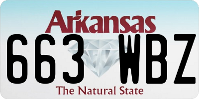 AR license plate 663WBZ