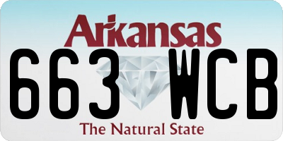 AR license plate 663WCB