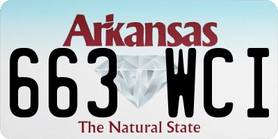 AR license plate 663WCI