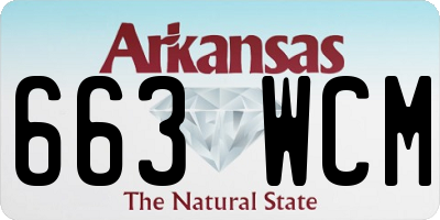 AR license plate 663WCM