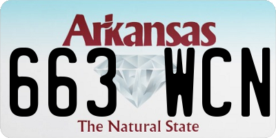 AR license plate 663WCN