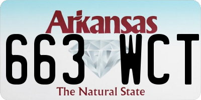 AR license plate 663WCT