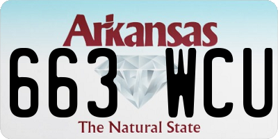 AR license plate 663WCU