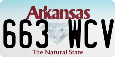 AR license plate 663WCV