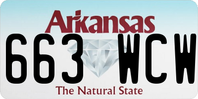 AR license plate 663WCW