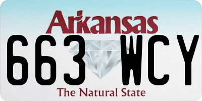 AR license plate 663WCY