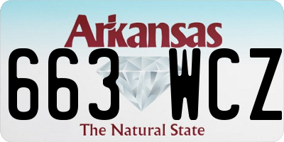 AR license plate 663WCZ