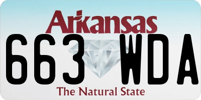 AR license plate 663WDA