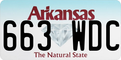 AR license plate 663WDC