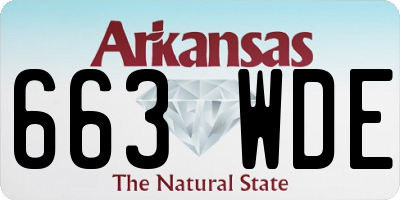 AR license plate 663WDE