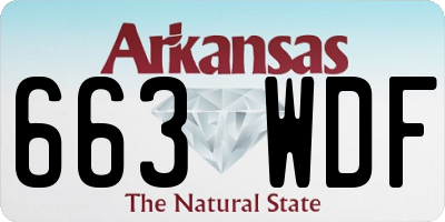 AR license plate 663WDF