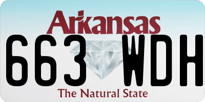 AR license plate 663WDH