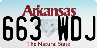 AR license plate 663WDJ