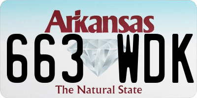 AR license plate 663WDK