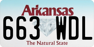 AR license plate 663WDL