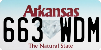 AR license plate 663WDM