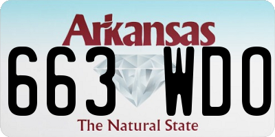 AR license plate 663WDO