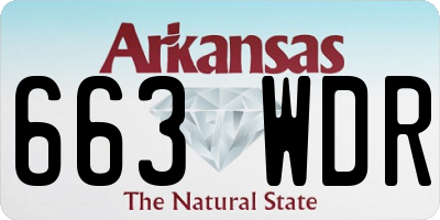 AR license plate 663WDR