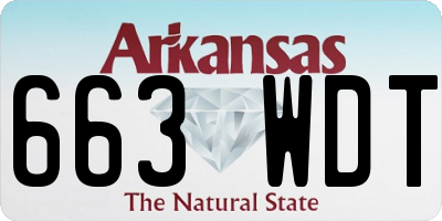 AR license plate 663WDT