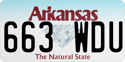 AR license plate 663WDU