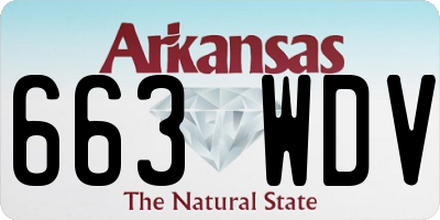 AR license plate 663WDV